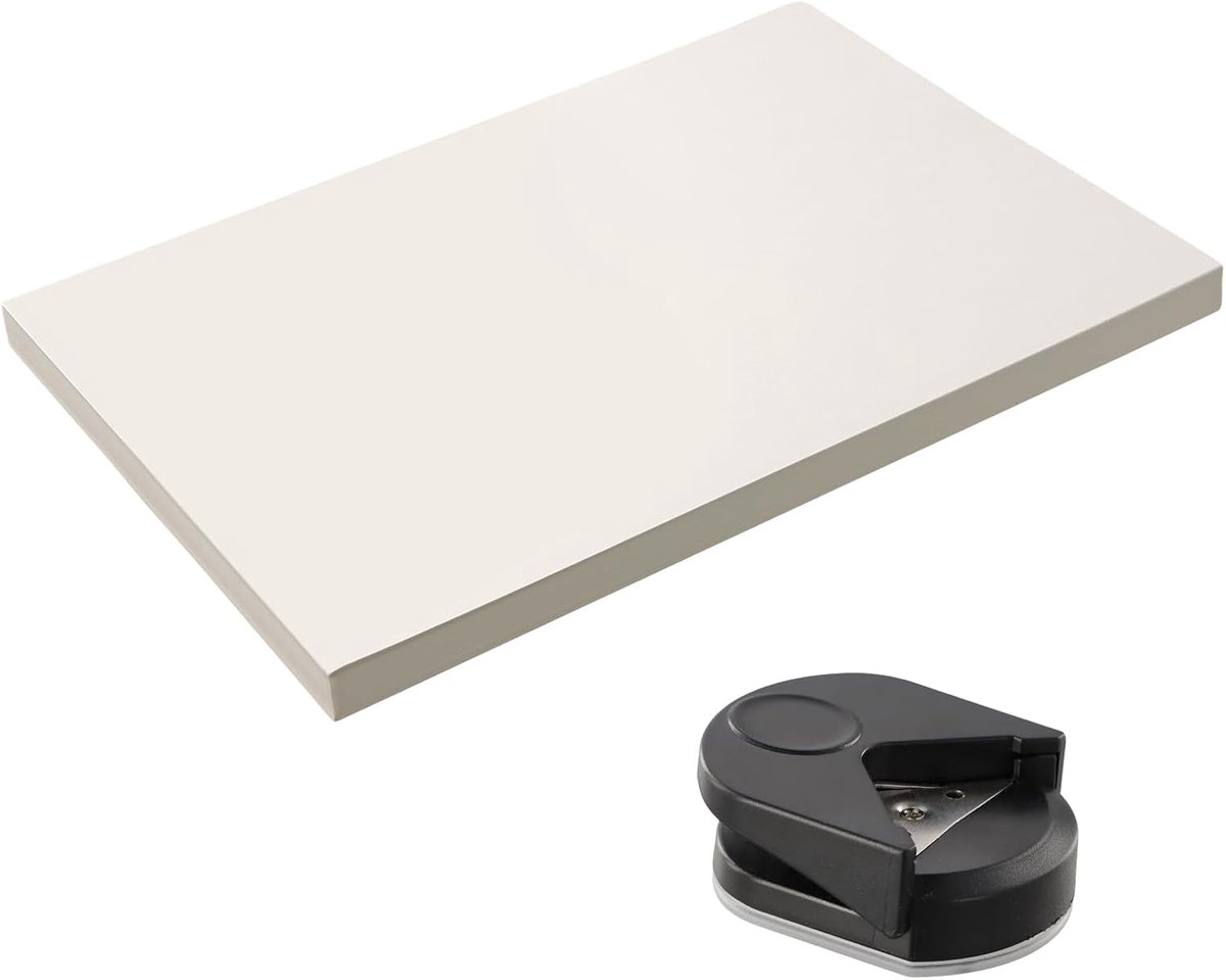 50 vellen gekleurd papier ivoor en een hoekrond, DIN A4-papier, beigekleurd, 250 g/m², gekleurd karton, crèmepapier, voor schilderen, kaarten, uitnodigingen, scrapbook, knutselen