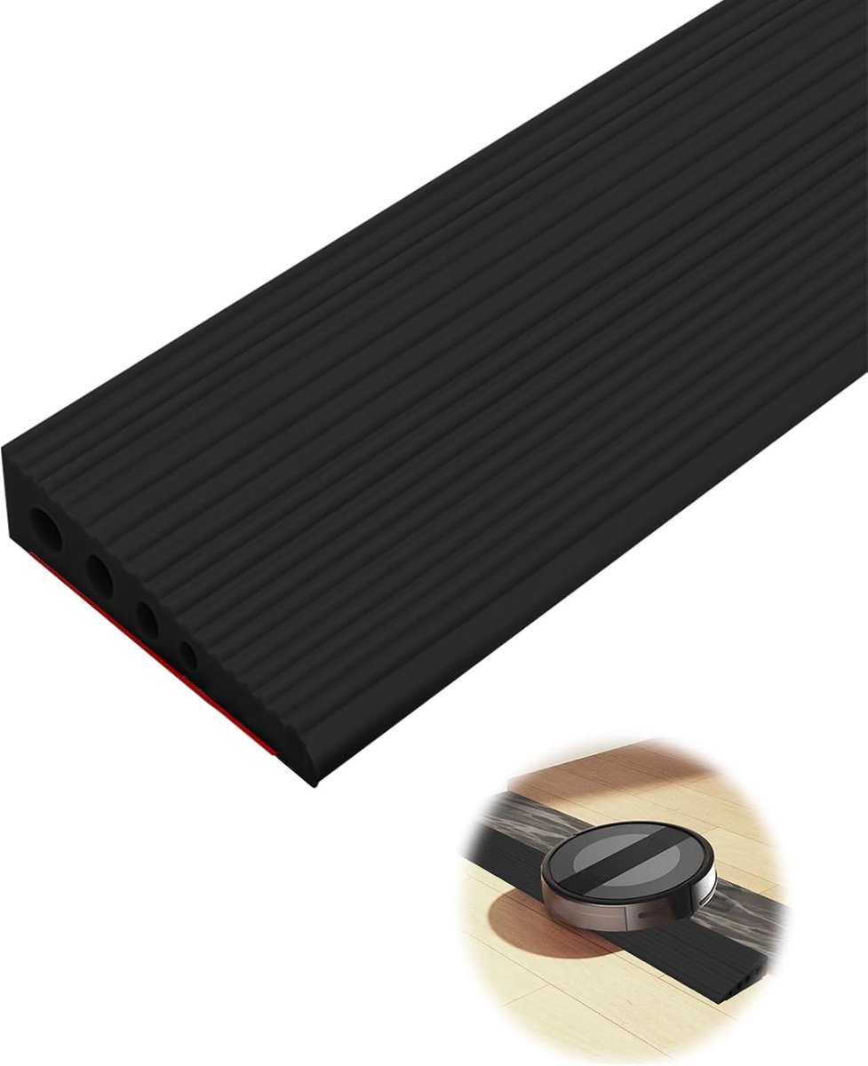 drempeloprijplaat, rubberen oprijplaat, deurdrempel, rolstoelhelling, tot 800 kg belastbaar voor robotstofzuiger, rolstoel, kinderwagen, rollator, e-scooter (zwart, 8 cm x 2 cm x