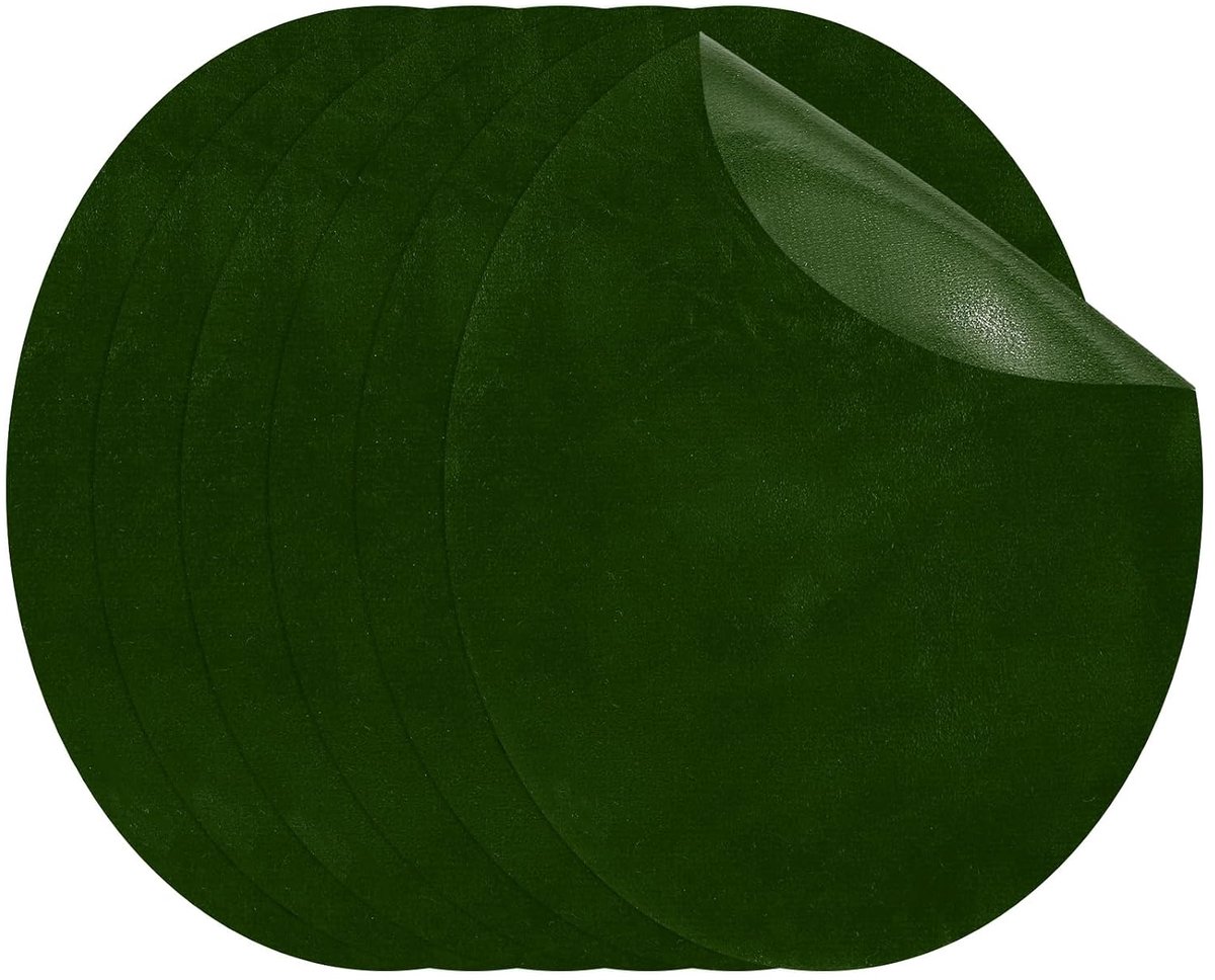 Opstrijkbare patches 11 x 14 cm, 6 stuks ovale elleboogpatches knie-reparatiepatch suède stoffen applicaties voor shirt, jeans, jas, kledingreparatie, decoratieset, groen