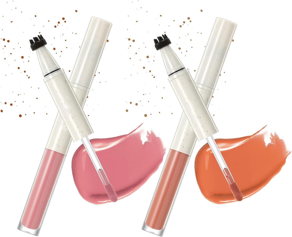 2-in-1 vloeibare sproeten stamp pen & zachte vloeibare blush, langdurige sproeten blush pen zomersproeten tattoo-marker voor natuurlijke zongekuste make-up