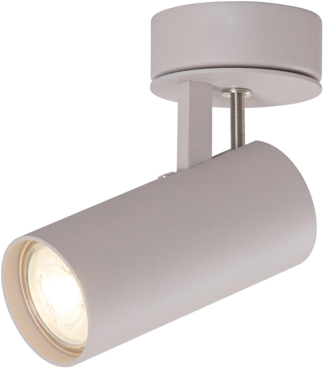 Plafondspots, zandgrijs, led-plafondlamp, GU10, 5 W, 3000 K, warmwit, spot, wandverlichting, draaibaar, voor binnen, keuken, slaapkamer, woonkamer, zandgrijs