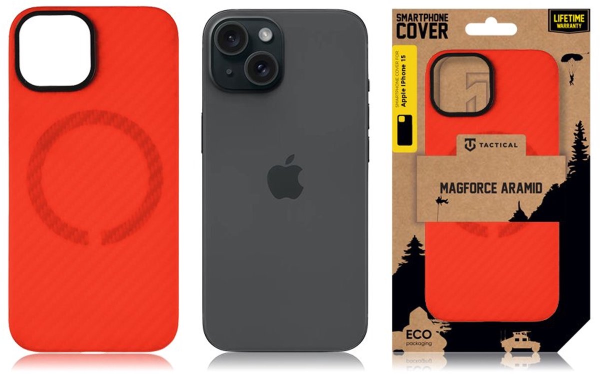 Tactical MagForce hoesje - Geschikt voor iPhone 15 - Bloody Mary