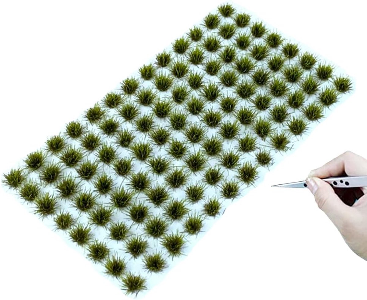 Miniatuur Gras Tufts voor Modelbouw - 120 Stuks voor Spoorweg en Landschap