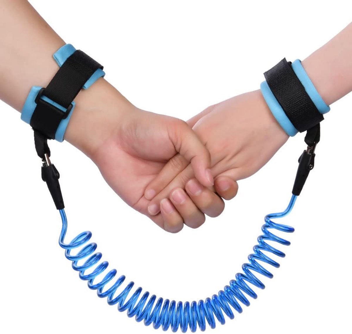 SnelShoppen - Anti-verlies Polsband voor Peuters, 2.5M Reflecterende Veiligheidsband, Ademend Katoen, Blauw, Ideaal voor Wandelen en Reizen met Kinder