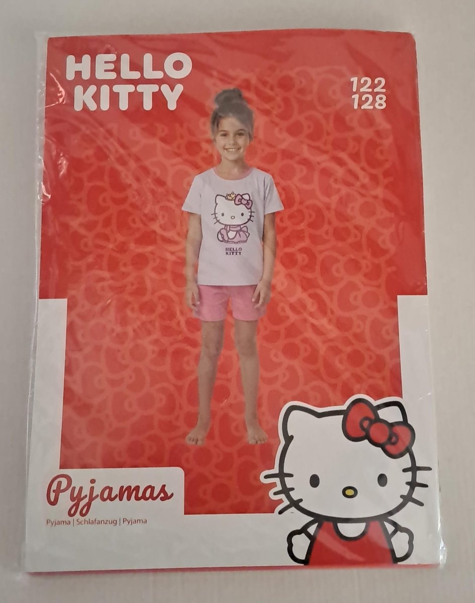Hello Kitty Pyjama Roze Maat 122-128