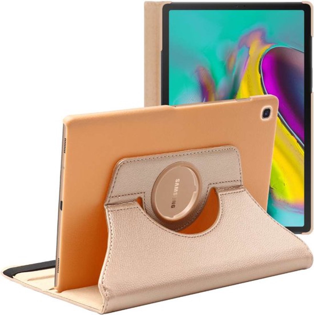 ebestStar - Hoes geschikt voor Samsung Galaxy Tab S5e 10.5 T720/T725, Roterende Etui, Case, 360° Draaibaar hoesje, Goud