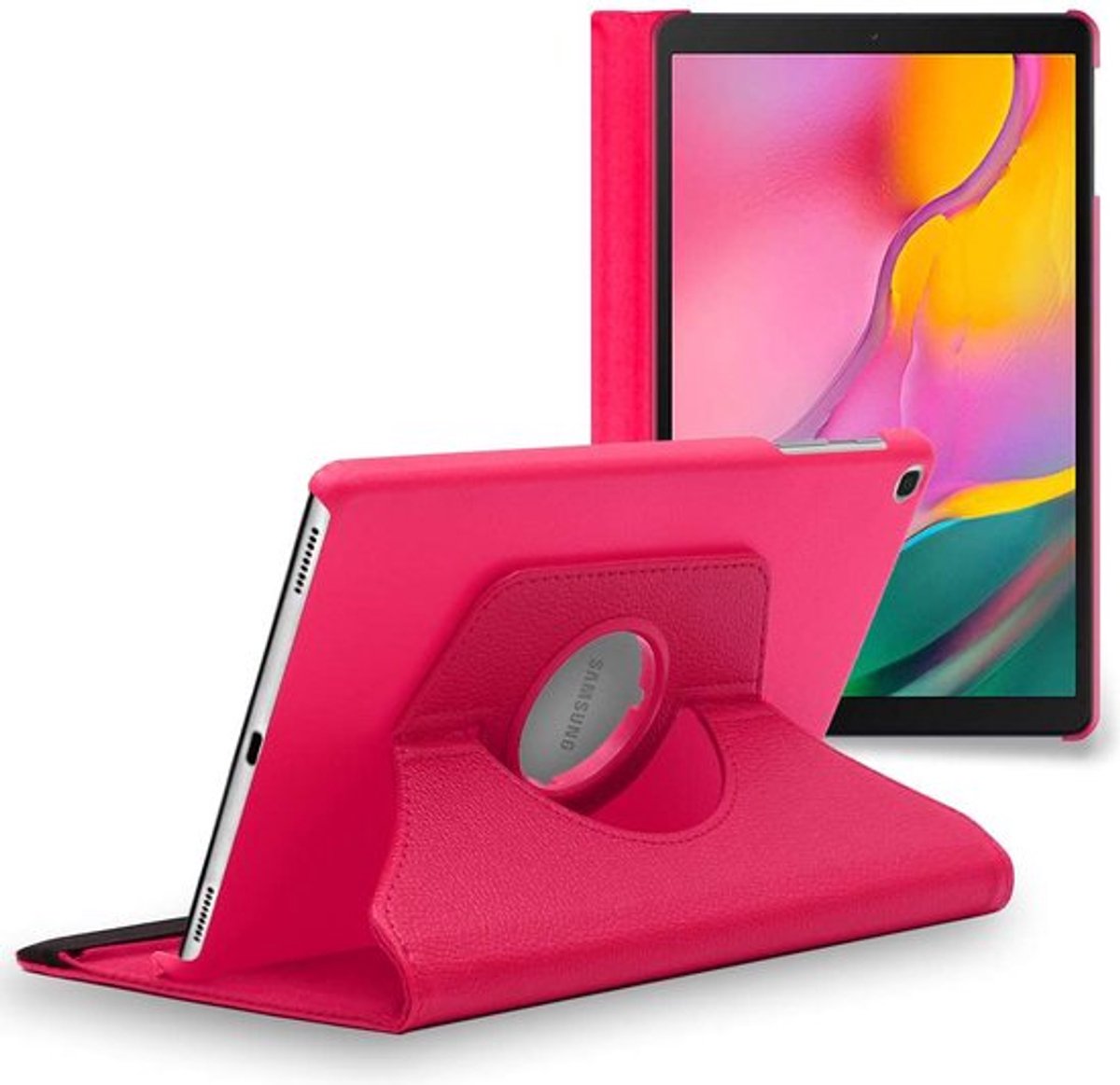 ebestStar - Hoes geschikt voor Samsung Galaxy Tab A 10.1 2019 T510 T515, Roterende Etui, Case, 360° Draaibaar hoesje, Roze