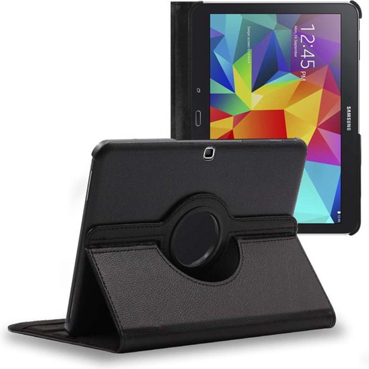 ebestStar - Hoes geschikt voor Samsung Galaxy Tab 4 10.1 SM-T530, T533 T531 T535, Roterende Etui, Case, 360° Draaibaar hoesje, Zwart