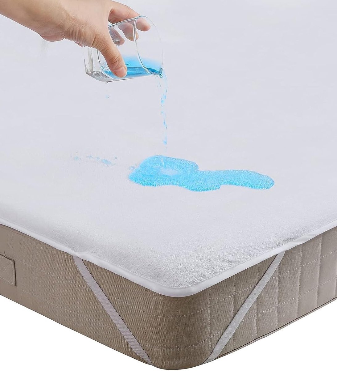 SnelShoppen - Waterproof Matrass Protector 160x200cm - Katoen Terry Cloth - Ademend - Comfortabel - 4 Elastische Hoeken - Oeko-Tex Gecertificeerd