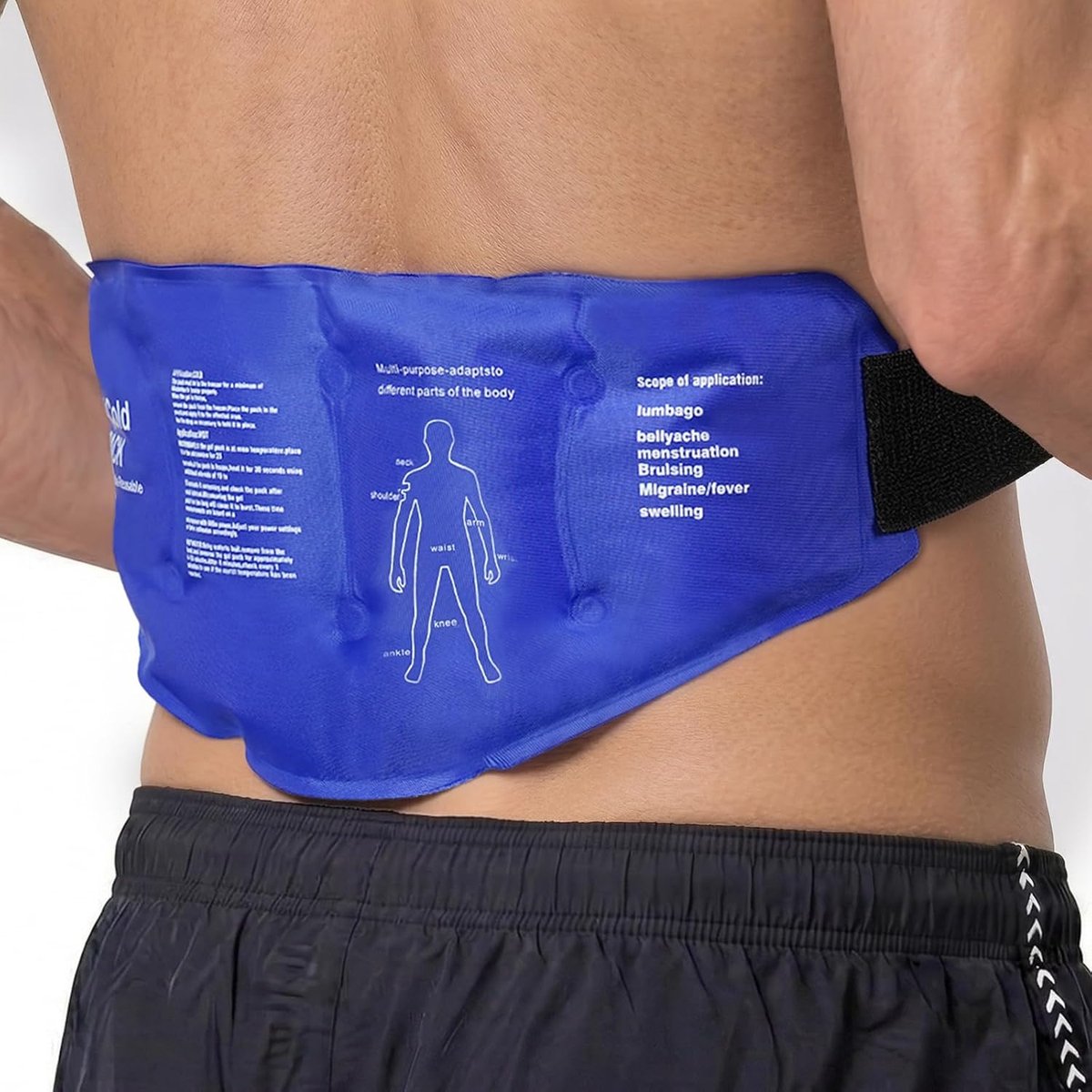 SnelShoppen - Koelaccugel voor Rugriem, Herbruikbare Gel-Koelpads, Koud- en Warmtekussen voor Schouders, Buik, Heupen, Knieën, Voorkomt Rugklachten, V
