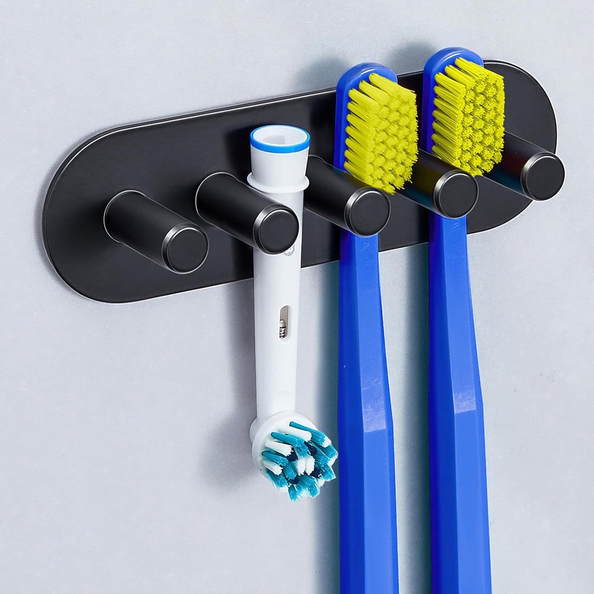 SnelShoppen - Hoge Kwaliteit YYBO Stick Brush Holder - Elektrische Tandenborstel Houder - Wandmontage - Geschikt voor Alle Tandenborstels - Zwart, Gro