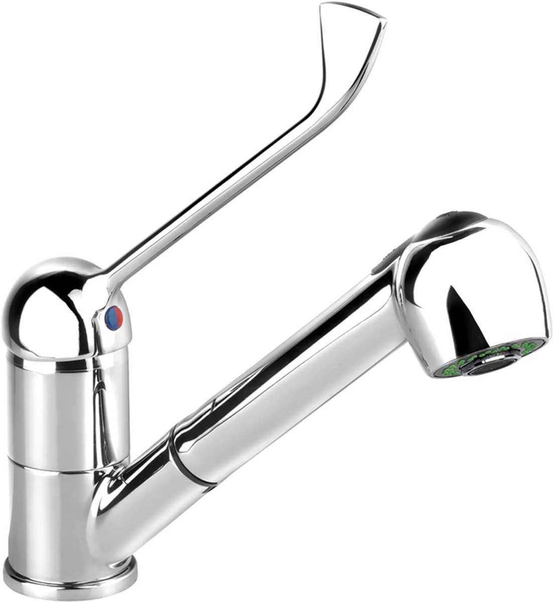 SnelShoppen - Verwijderbare Keukenkraan met Douche, Enkelvoudige Hendel, Lange Handgreep, Medisch Hygiënisch, Voor Thuis, Keuken, Badkamer, Werkplaats