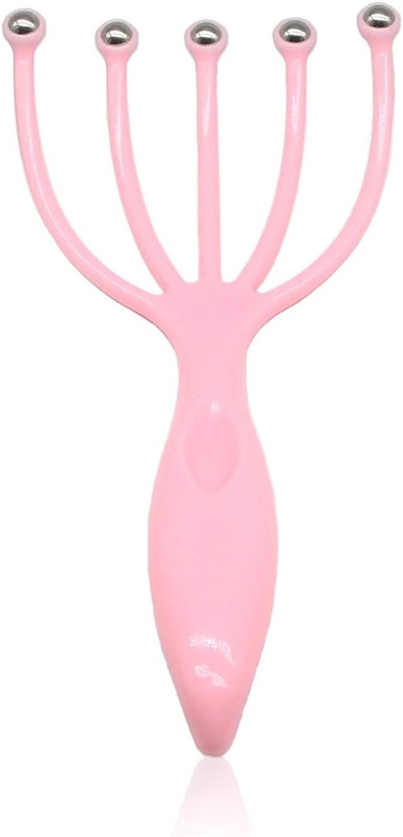 SnelShoppen - Draagbare Scalp Massage Claw, Hoofd Massage Tool voor Stressverlichting, Bloedcirculatie Bevorderend, Lichtgewicht, Staal en Plastiek, C