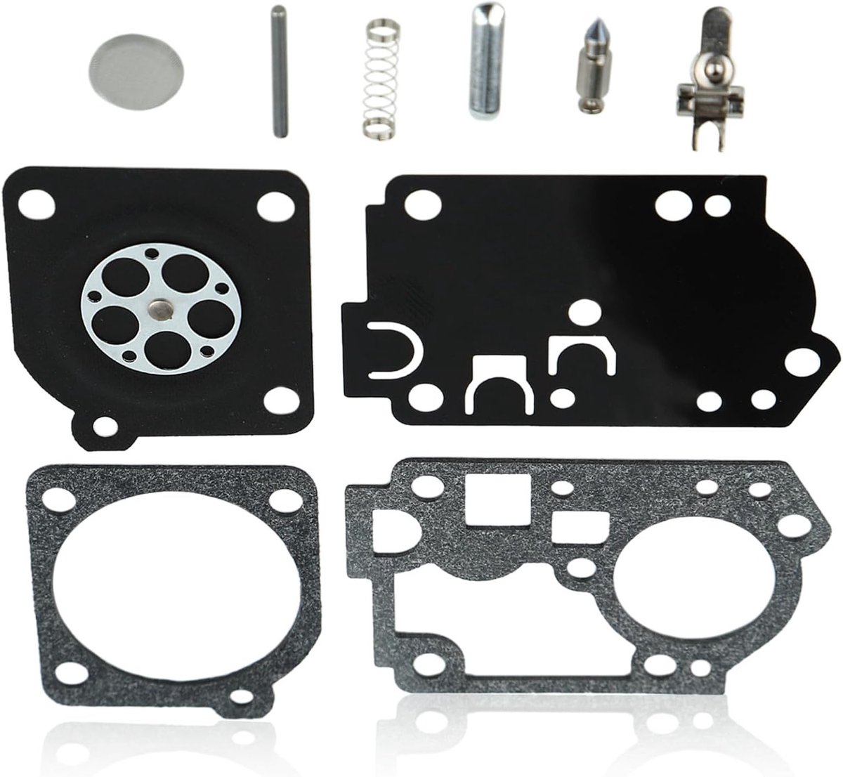 Complete Carburetor Rebuild Kit voor ZAMA RB-156, C1U-W43 en C1U-W45 voor Poulan BVM210VS Blower met Onderdelen en Handleiding