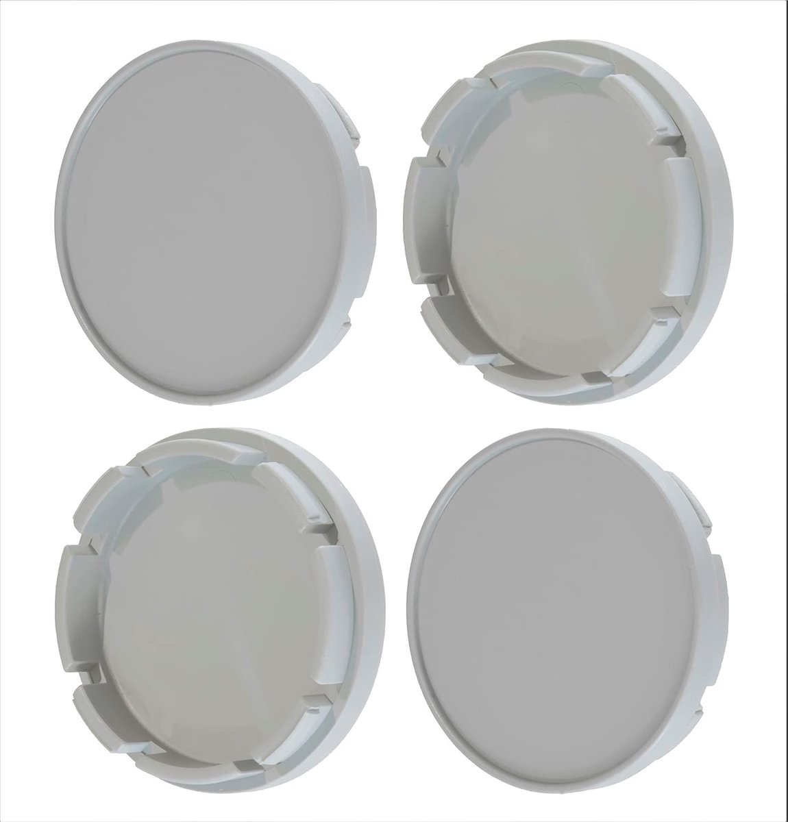 SnelShoppen - 4 x Wheel Trims 55 mm - Geschikt voor Velgen met Binnen Diameter 51.5 - 52 mm - Stevige Kunststof - Ideaal voor Auto, Vervoer en Stijl