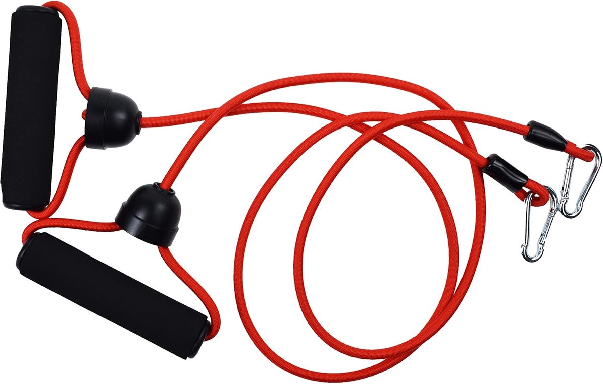 SnelShoppen - Set van 2 elastische bungee koorden voor trillingsplatforms - Burgondisch - Hoogwaardige rubberen banden - 85 cm tot 170 cm - Ideaal voo