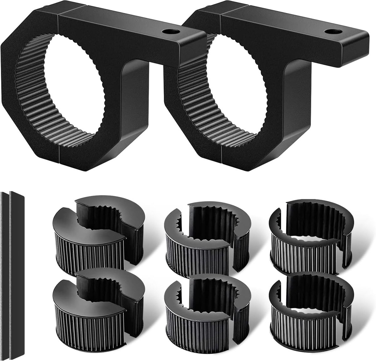 SnelShoppen - 2 Stuks Werklicht Klemhouders, Universele Klemhouder voor Motoren, ATV, UTV, Trucks en Boten, 25-50 mm, Eenvoudig te Installeren