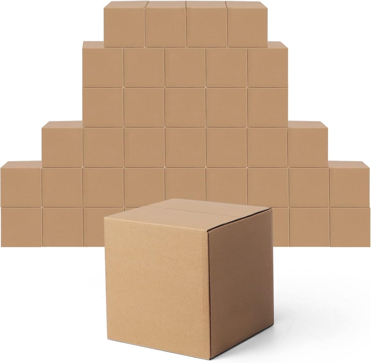 SnelShoppen - 40 Stuks 6x6x6" Kleine Kartonnen Dozen Kraft Golfkartonnen Verzenddozen, Perfect voor Verzenddoeleinden, Ideaal voor Kaarsen, Mokken, Ze