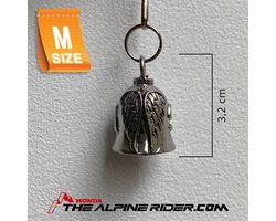 Gremlin Bell Angel wings | Guardian Bell | Cadeau voor Biker | motorrijder geluksbelletje