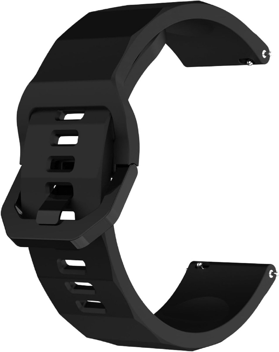 Sportarmband van siliconen voor smartwatch, geschikt voor 40 mm tot 47 mm, T-gesp, zwart, ideaal voor modellen 7/6/5/4/FE, comfortabel en duurzaam