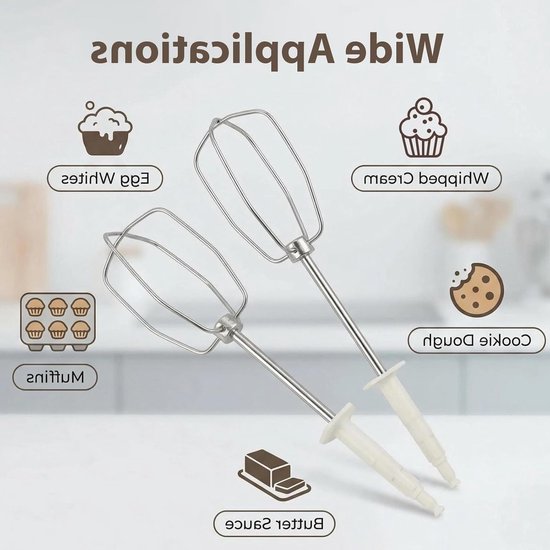 Reserve Gardes - Mixer Accessoires - Keuken Gebruik - Roestvrij Staal - 2 Stuks - Zilverkleurig — afbeelding 3