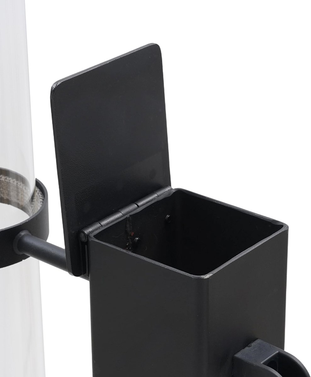 Veluwse Pellets Luxe Terrasverwarmer PH-05 - Pellet Heater - 179cm Hoog - Mat Zwart - Inclusief Luxe Regenhoes, Cilinderborstel & Gasbrander - Mobiele Tuinkachel op Houtpellets - 100% Rookvrij - Vrijstaande Buitenheater voor uw Terras – foto 3