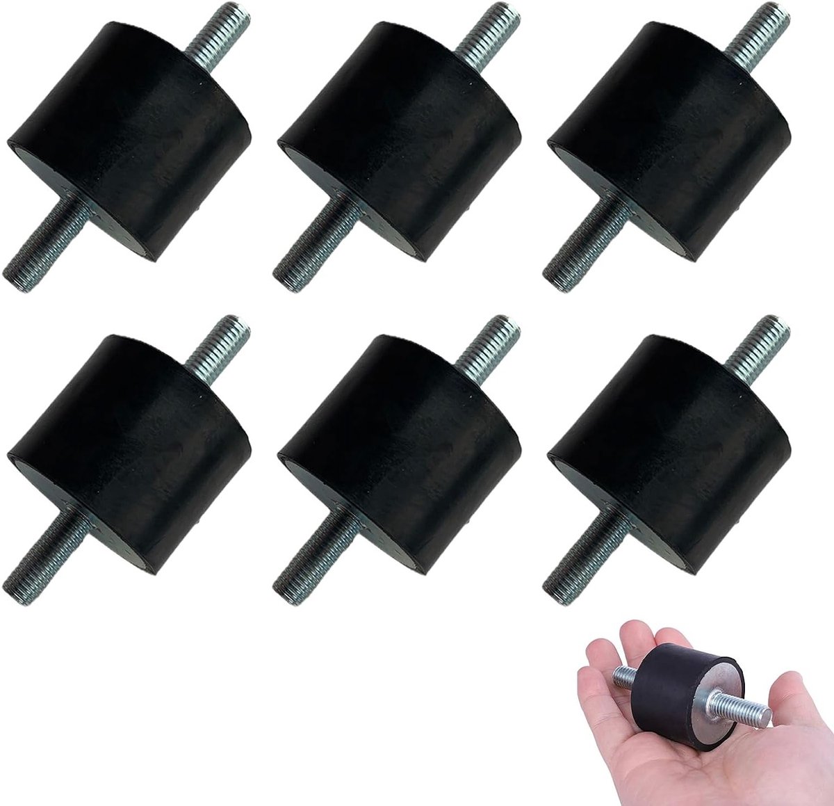 Rubber Buffer M8 - 6 Stuks Schokdempers voor Anti-Vibratie en Geluidsisolatie, Ideaal voor Diverse Toepassingen