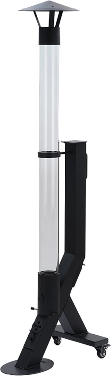 Veluwse Pellets Luxe Terrasverwarmer PH-05 - Pellet Heater - 179cm Hoog - Mat Zwart - Inclusief Luxe Regenhoes, Cilinderborstel & Gasbrander - Mobiele Tuinkachel op Houtpellets - 100% Rookvrij - Vrijstaande Buitenheater voor uw Terras – foto 5