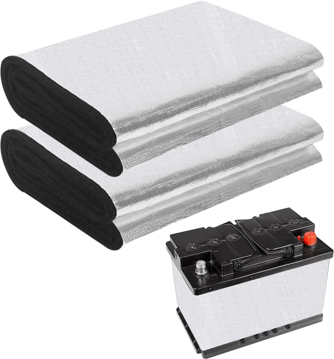 SnelShoppen - Battery Isolatie Set 18 cm x 1 m, Warmtebeschermer, Koudebestendig, Vlamvertragend, Zelfklevende Reflecterende Film voor Auto, Vrachtwag