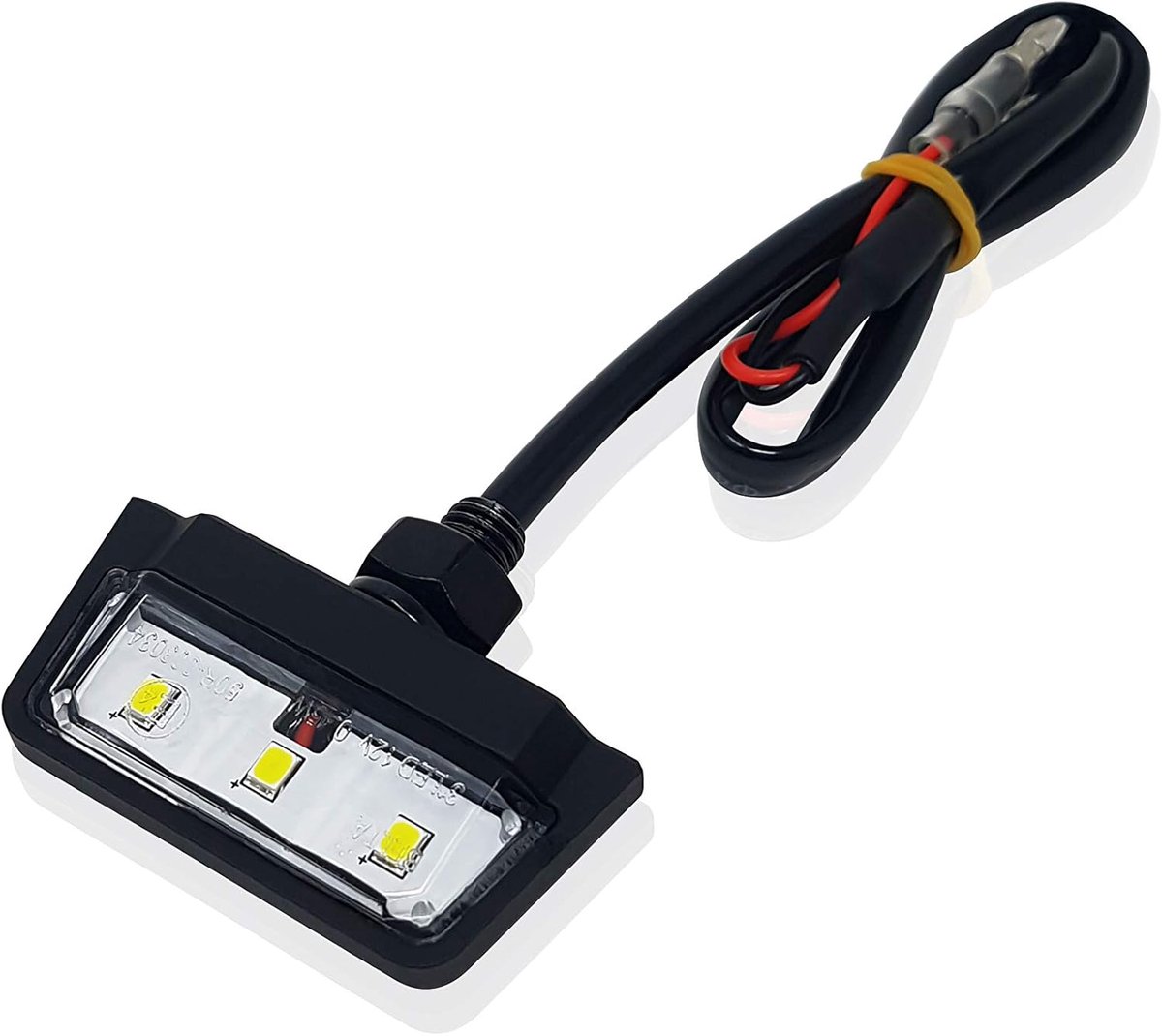 SnelShoppen - E Goedkeuring LED Nummerplaatlamp Universeel Motorfiets Quad Scooter Auto ATV IP67 Waterdicht Mini Zwart Stijlvol Nummerplaatlicht