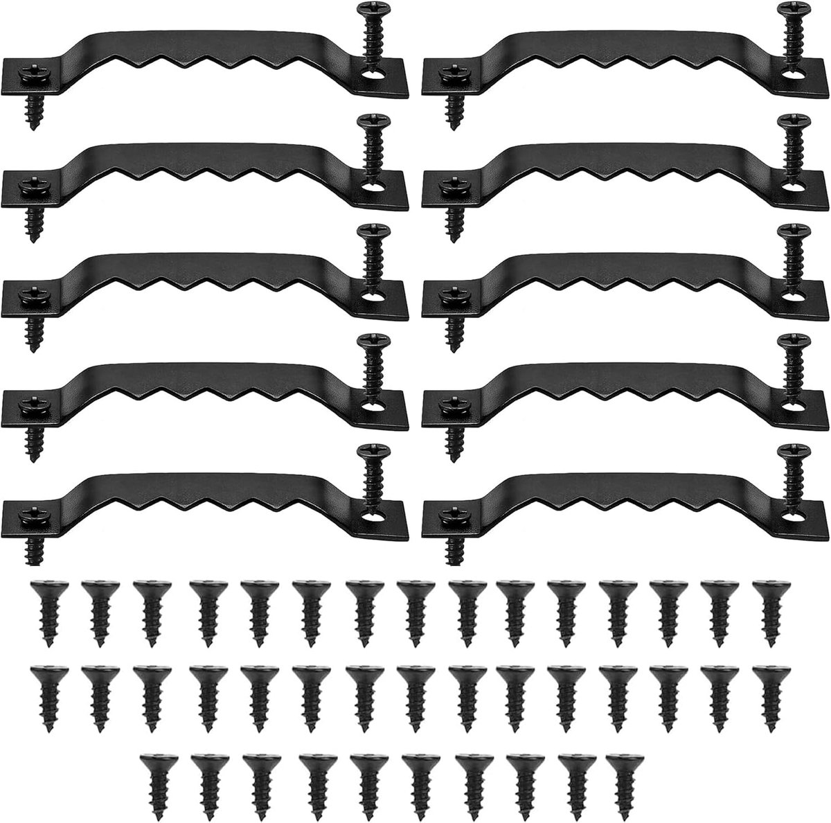 SnelShoppen - 20 Stuks Zaagtand Foto Hangers, Metalen Bevestigingshaken met Schroeven, Stevige Frame Hanger voor Zware Schilderijen, Klokken en Handwe