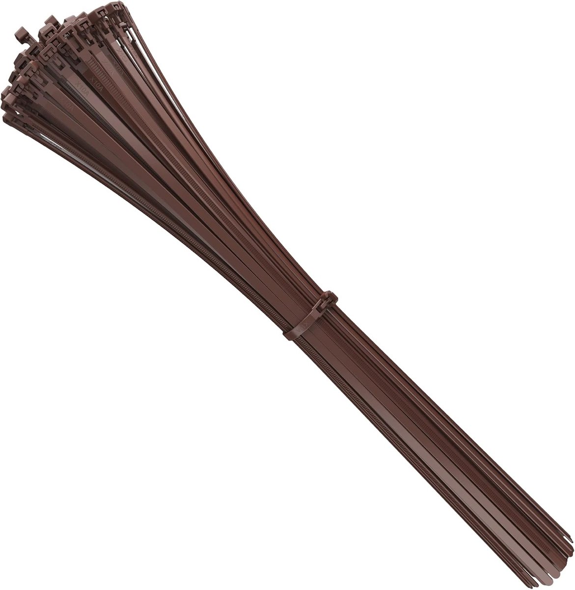 SnelShoppen - Extra Lange Herbruikbare Kabelbinders 540mm - Sterke Nylon Tie Wraps Bruin - UV Bestendig - 100 Stuks voor Kabelbeheer en Organisatie