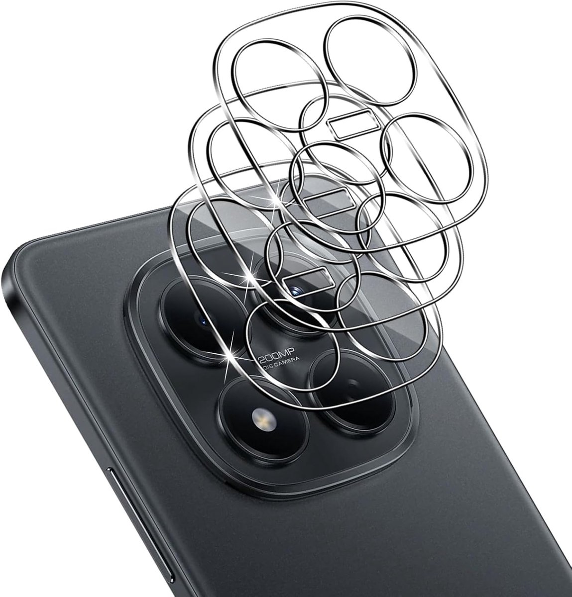 Thijox - QULLOO Camerabescherming voor Xiaomi Redmi Note 15 Pro / 15 Pro Plus 5G, 3 stuks HD heldere 9H-hardheid veiligheidsglas, anti-kras camerabesc