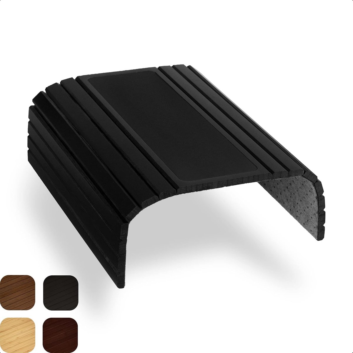 SnelShoppen - Flexibele Bamboo Armrest Tray voor Sofa en Stoel - Non-Slip Drinken, Snacks en Muismat - Houten Organizer voor Railing en Zitvlak - Zwar