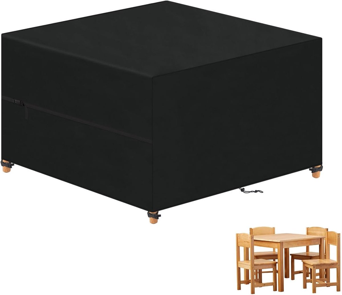 SnelShoppen - Tuinmeubel Covers Waterproof 100x100x80cm - Tuinset Bescherming - UV Bestendig 420D Oxford Polyester - Weerbestendig en Stofdicht - Voor