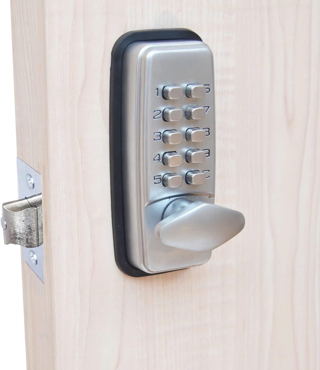 SnelShoppen - Digitale Code Slot Deurslot - Chrome - Weerbestendig Toetsenbord Combinatie Sleutelloos - Zilver - Voor Binnen en Buiten