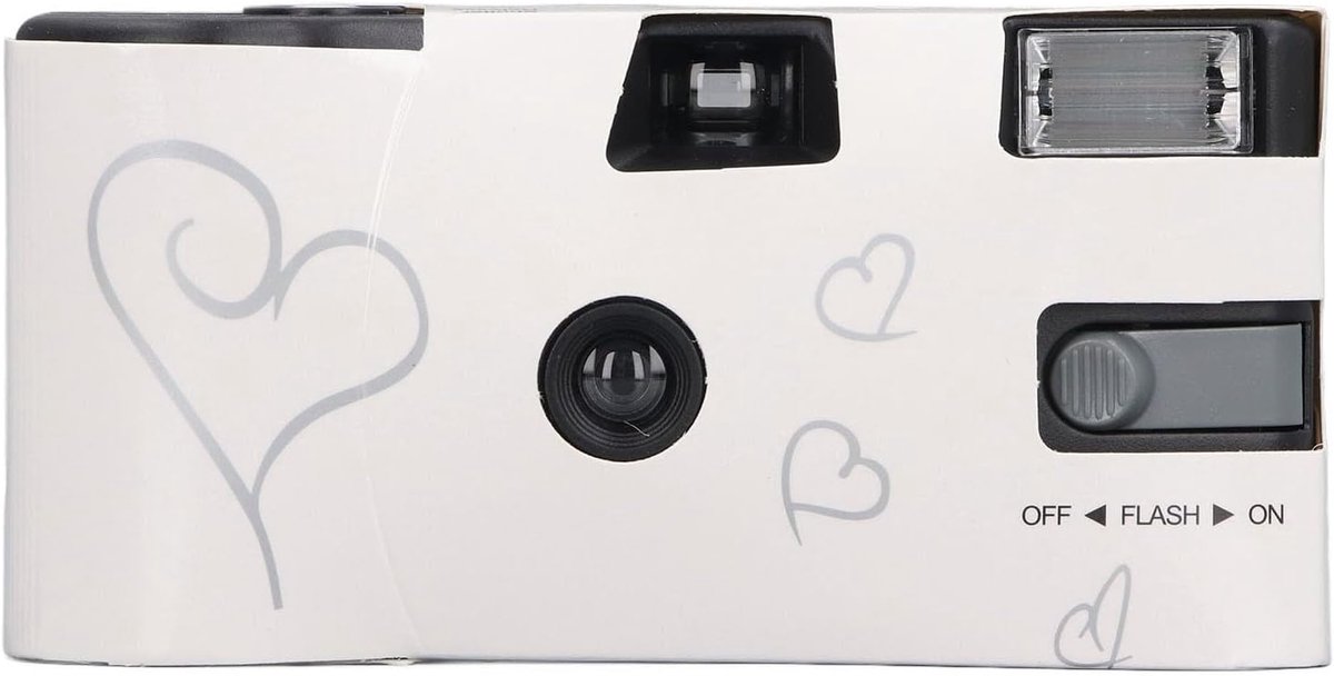 SnelShoppen - Wegwerpcamera, Disposable Camera, Retro Filmcamera met Flits, 27 Exposities 35mm Kleurfilm voor Bruiloft, Verjaardag, Concert, Reizen, K