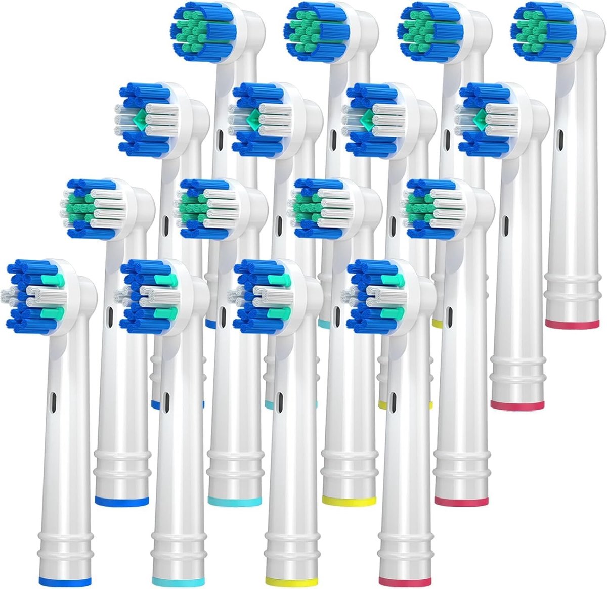 SnelShoppen - 16 Stuks Vervangende Borstels voor Elektrische Tandenborstel, Geschikt voor Floss Action, Sensitive Clean, Precision Clean, 3D Whitening