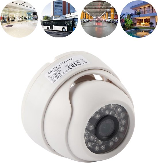 SnelShoppen - CCTV Camera Dome 1080P HD met 3.6mm Lens, Infrared Nachtzicht, 24 LED's, 4-in-1 Beveiligingscamera voor Binnen en Buiten van Snelshoppen — afbeelding 4