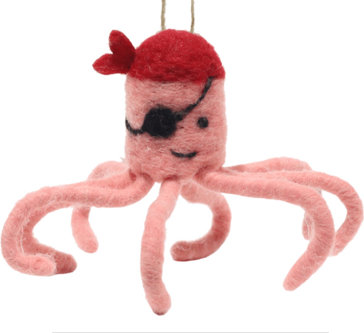 Vilten piraten octopus - kerstboom hanger -slaapkamer hanger