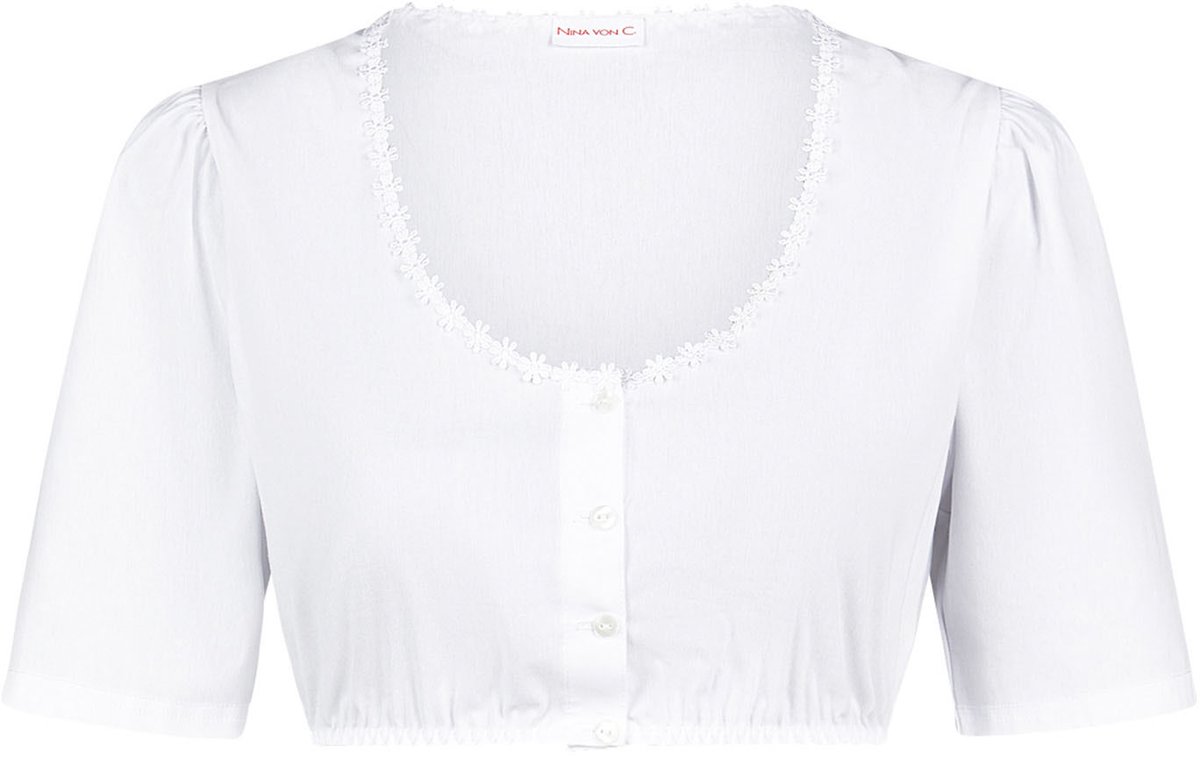 Dirndlblouse met schapenboutmouwen (pofmouwen) Marlene