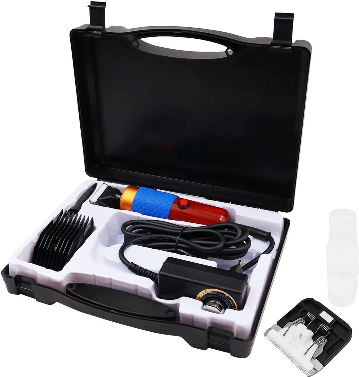SnelShoppen - Elektrische Carpet Cutter voor Tufted Tapijten - Geluidsarm, Ergonomisch, Lichtgewicht, Houten Handvat voor Handgemaakte Tapijten en Kle