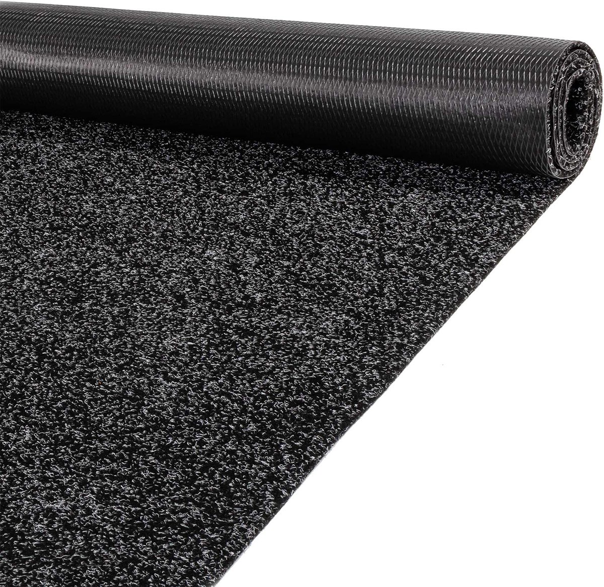ANRO Loper Zwart 200x160cm – Schoonloopmat Gangloper Antislip Wasbaar Vuilvangmat Op Maat