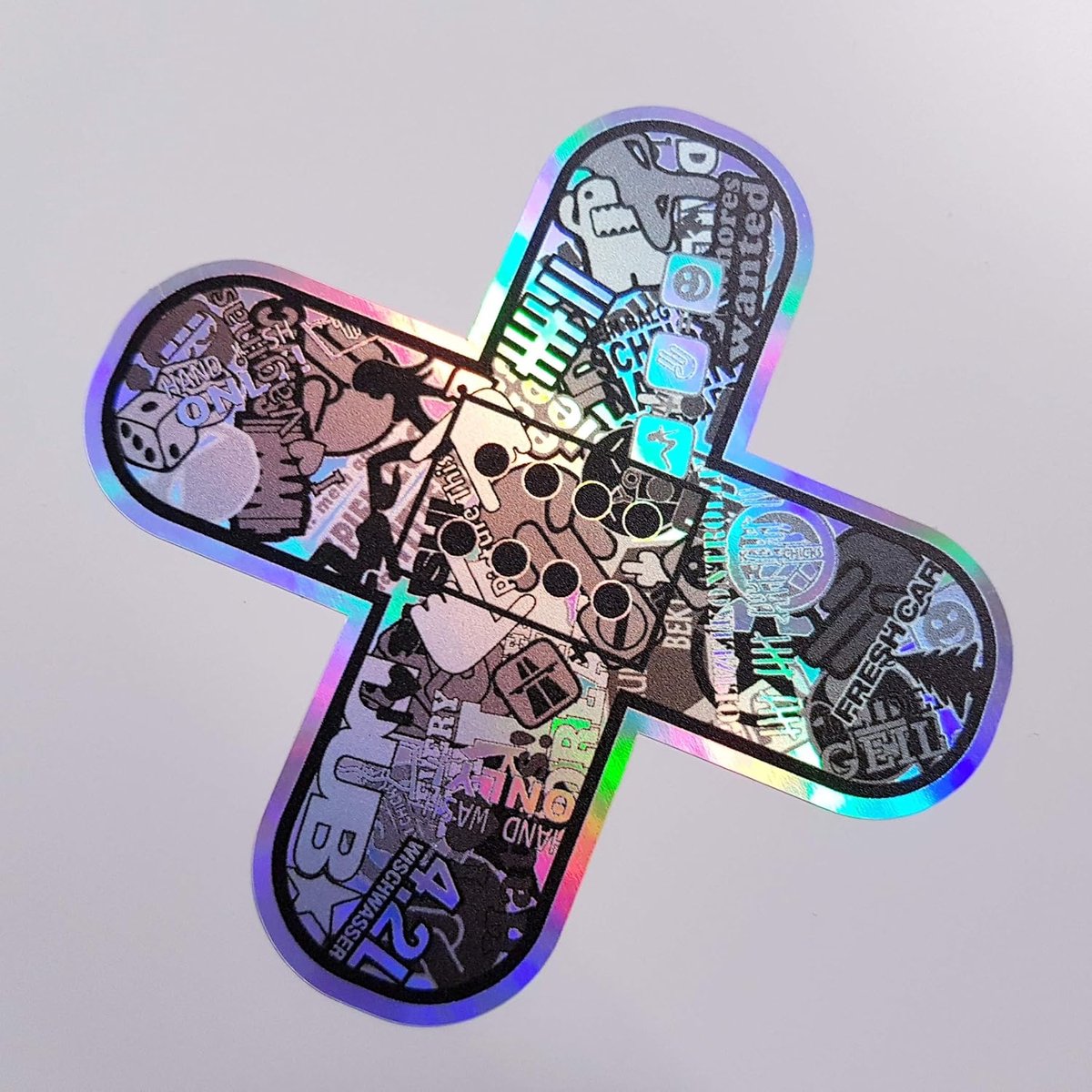 SnelShoppen - Sticker Oilslick zwart 8.5 x 8.5 cm - Hoogwaardige auto sticker tuning - Duurzaam en weerbestendig - Leuke stickers voor auto - Auto dec