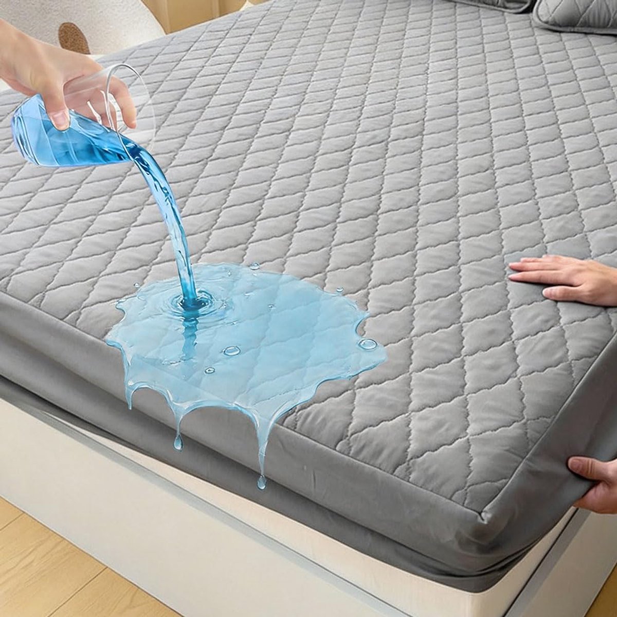 SnelShoppen - Waterdichte Matrasbeschermer 120x200 cm - Ademend en Rekbaar - Luxe Microfibre met Ergonomische Padding - Bescherming tegen Vocht en Vle