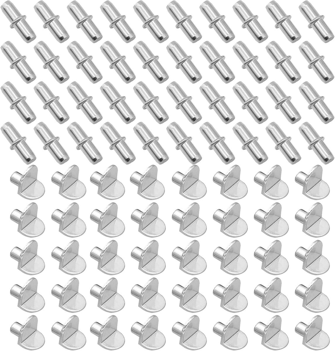 SnelShoppen - 80 Stuks Plankdragers, 5mm L-vormige Planksteunen, Metaal Plankpennen voor Kasten, Boekenkasten, Keukenkasten & Meubels