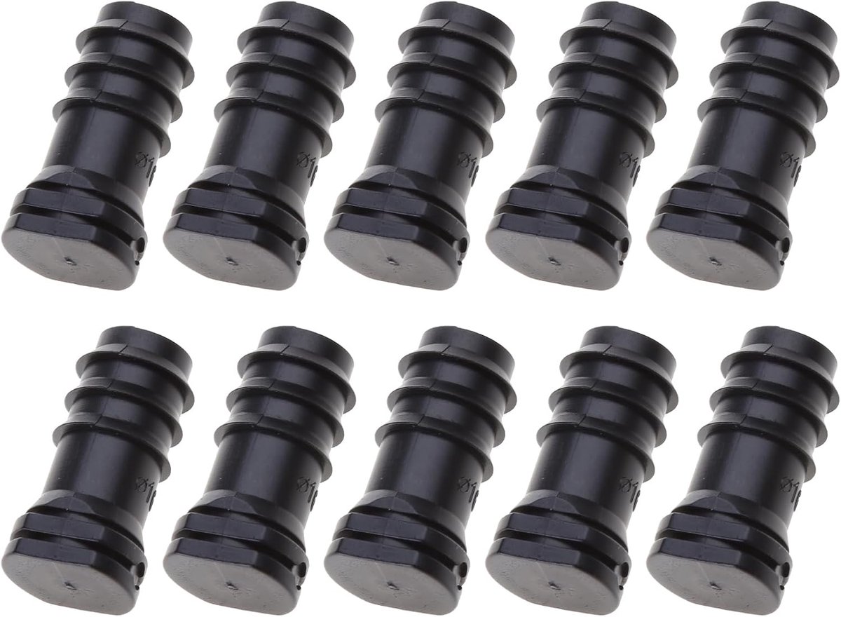 SnelShoppen - 10 Stuks Druppel Irrigatie Eindpluggen 16mm - Irrigatie Stopper voor Tuin, Druppelslang, Zweetslang - Hoge Waterdruk Bestendig - Essenti