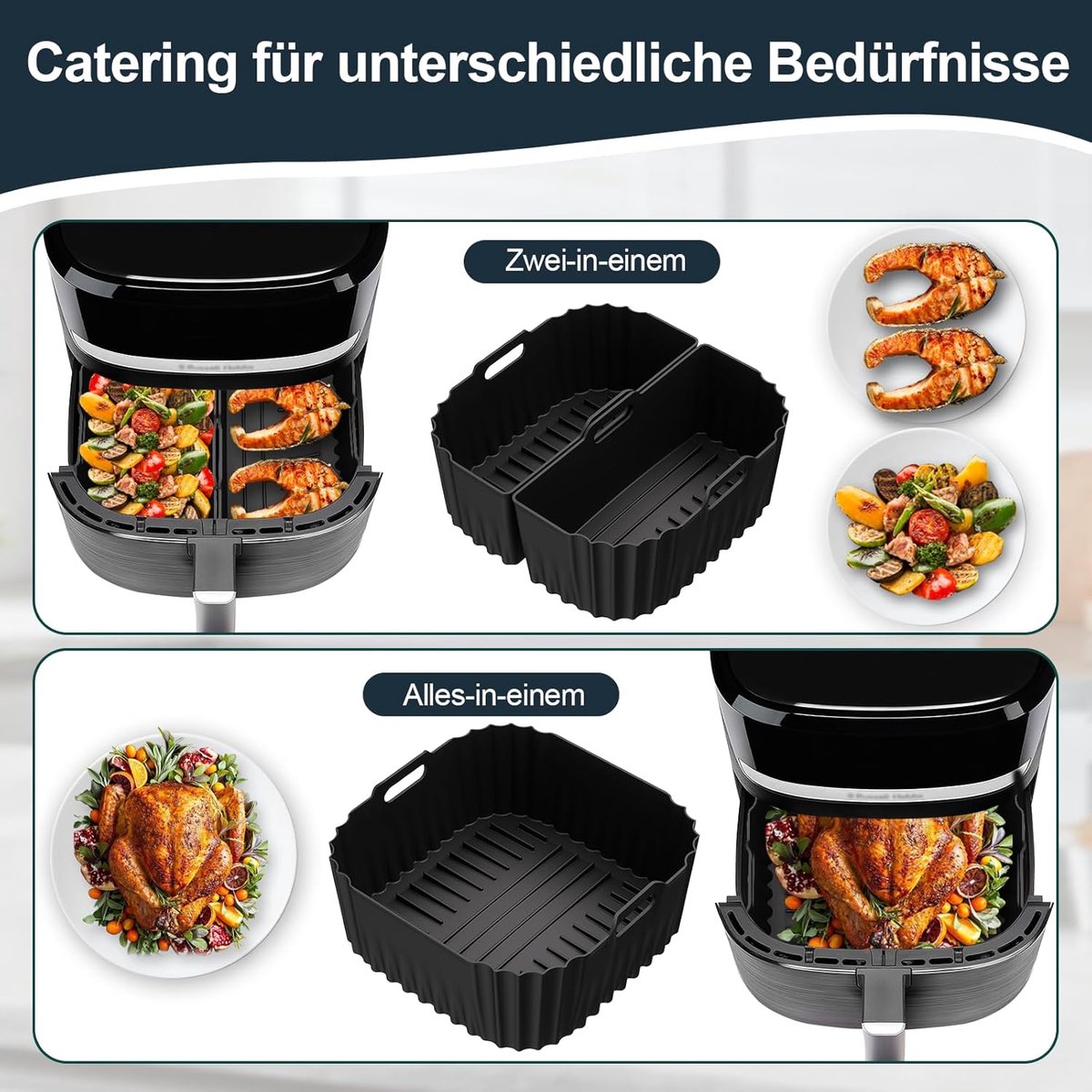 Siliconen airfryer mat XXL voor grote airfryers