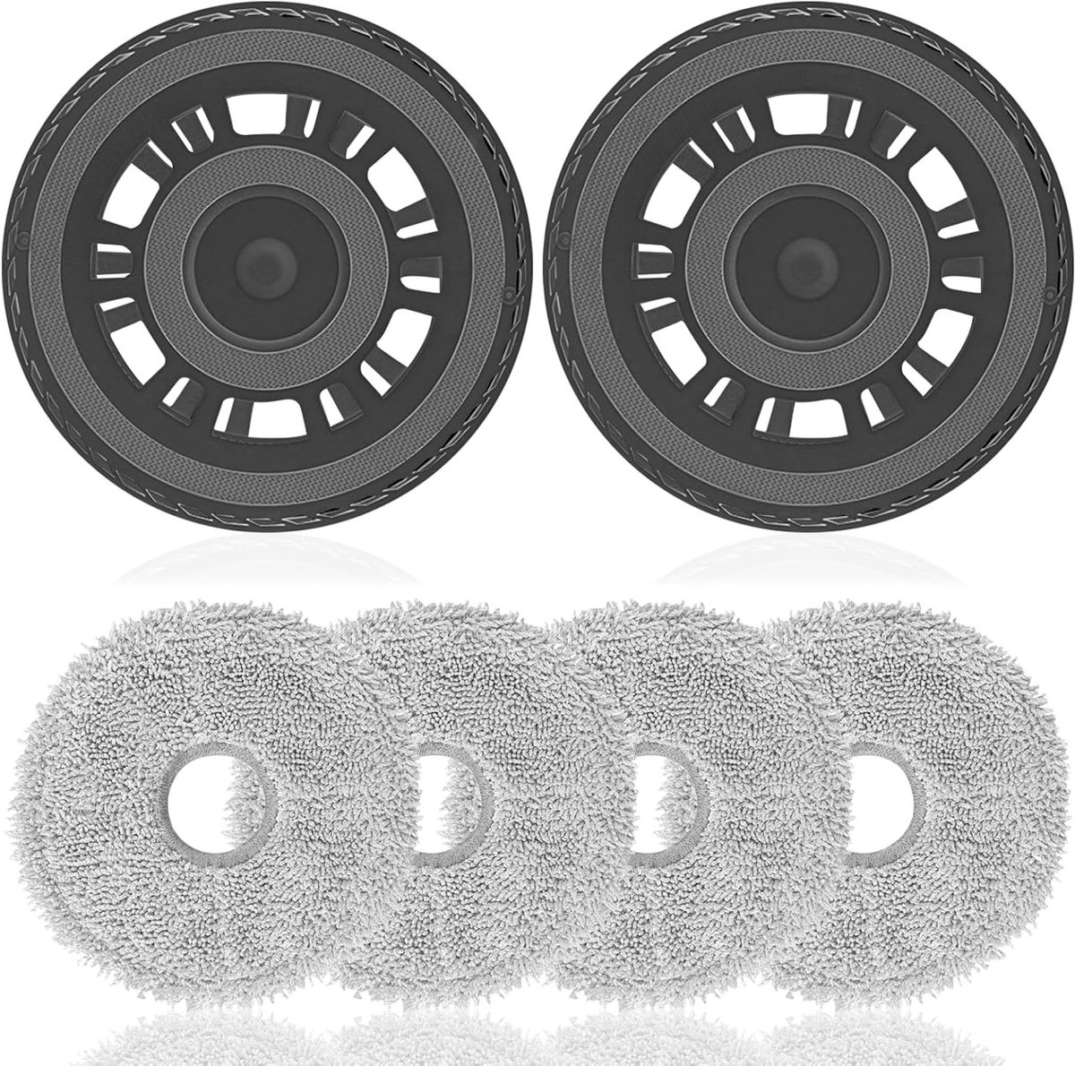 Set van 4 Vuilnisdoeken met 2 Vervanghouders voor Robotstofzuiger, Geschikt voor X30, S30Pro en S10, Accessoires voor Efficiënte Reiniging