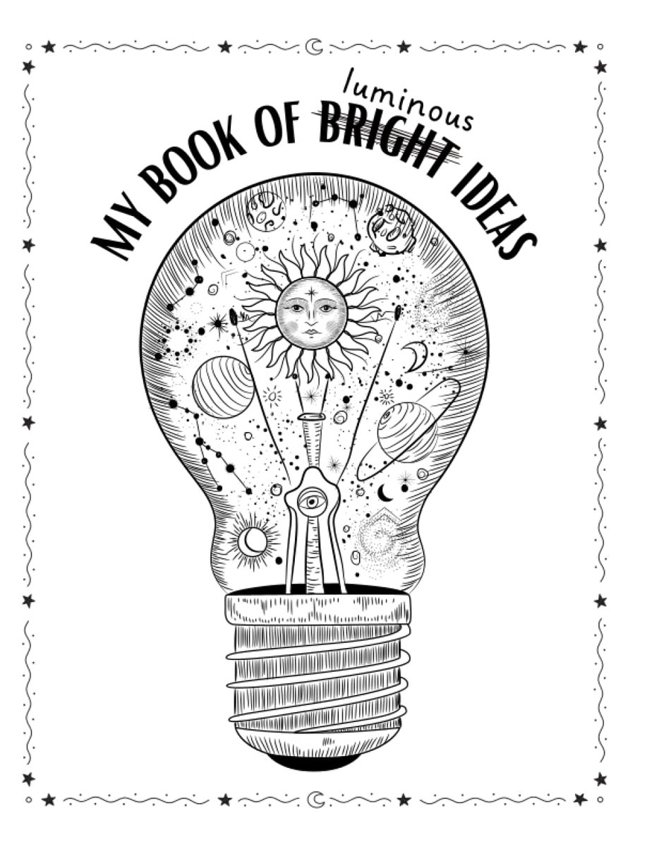 SnelShoppen - My Book of Luminous Ideas Notitieboek A5 - Creatief Schrijfboek voor Ideëen, Schetsen en Plannen - Duurzaam Papier - Perfect voor Thuis,